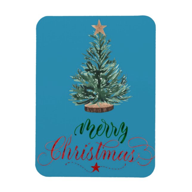 Merry Christmas Flexible Photo Magnet (Vertical)