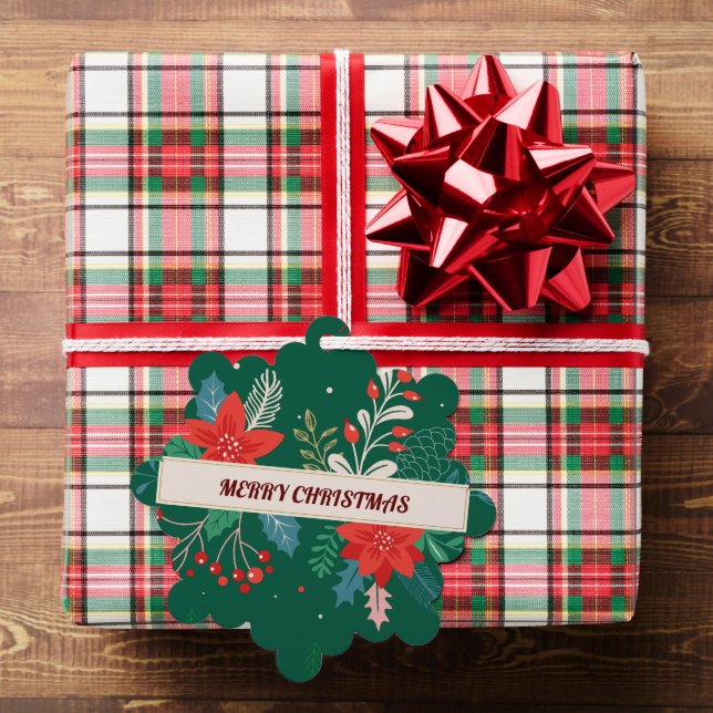 Merry Christmas  Floral Tree Decoration Card (Insitu (Gift))