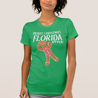 Merry Christmas FLORIDA STYLE Gingerbread Bikini T-Shirt