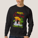 Merry Christmas Florida Style Snowman Summer Vacat Sweatshirt<br><div class="desc">Merry Christmas Florida Style Snowman Summer Vacation 1</div>