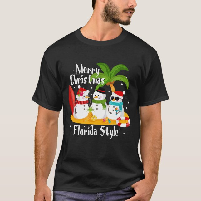 Merry Christmas Florida Style T shirt (Front)