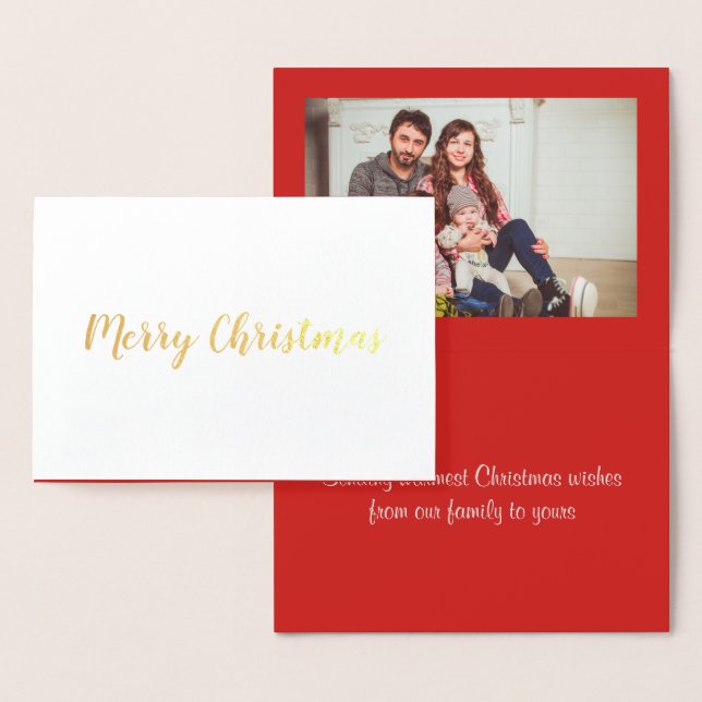 Merry Christmas Foil Greeting Card (Display)