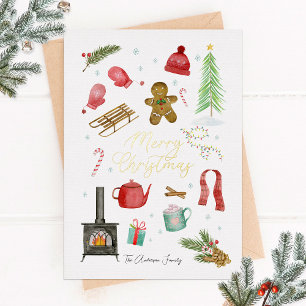 Merry Christmas Foil Holiday Card