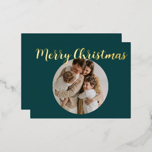 Merry Christmas Foil Holiday Postcard