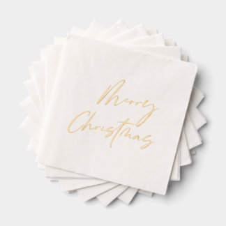 Merry Christmas Foil Napkins