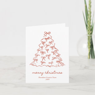 Merry Christmas Folded Greeting Business Non Photo Holiday Card