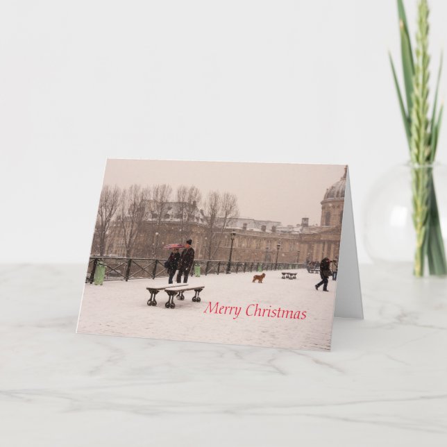Merry Christmas Folded Greeting Card (Front)