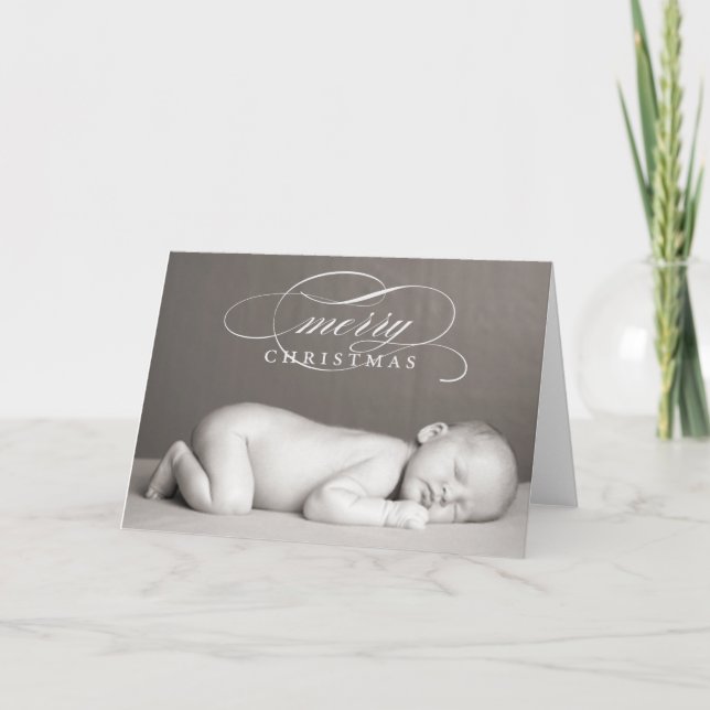 Merry Christmas - Folded Greeting Card (Front)