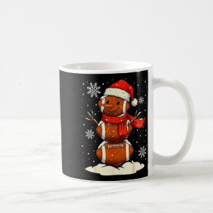 Merry Christmas Football Snowman Holiday Srts Xmas Coffee Mug