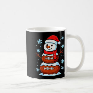 Merry Christmas Football Snowman Pajamas Funny Srt Coffee Mug