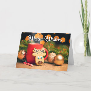 Merry Christmas For Anyone Reindeer Cookie Holiday Card