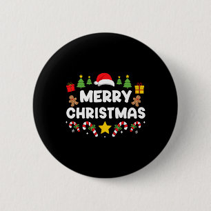 Merry Christmas For Family Xmas Pajama Holiday  6 Cm Round Badge