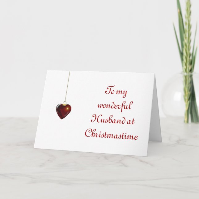 Merry Christmas for husband from wife Holiday Card (Front)