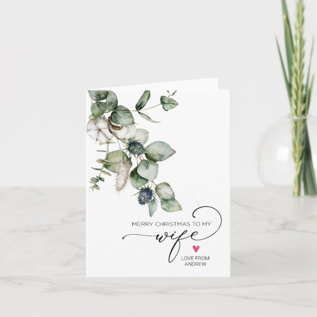 Merry Christmas For Wife from Husband Card (Front)