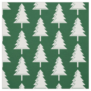 Merry Christmas Forest Woodland Pattern Fabric