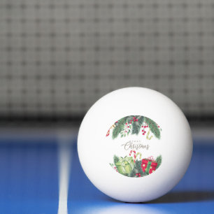 Merry Christmas Foto Bild Tamplate Santa Snow Ping Pong Ball