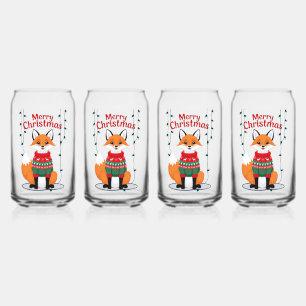 Merry Christmas, Fox! Can Glass