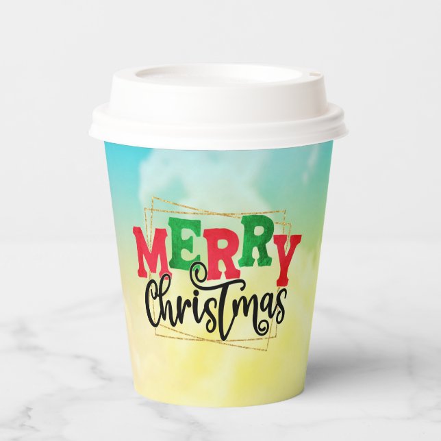 Merry Christmas Framed-80716 Paper Cups (Front)