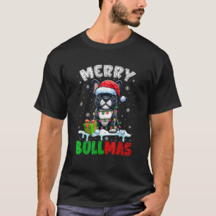 Merry Christmas French Bulldog Santa Dog Matching T-Shirt