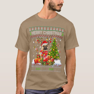 Merry Christmas French Bulldog Santa Xmas Lights U T-Shirt