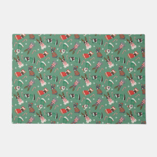 Merry Christmas French Bulldogs Doormat
