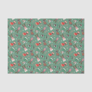 Merry Christmas French Bulldogs Tissue Paper
