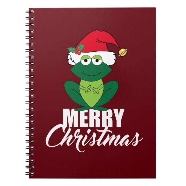 Merry Christmas Frog Notebook (Front)