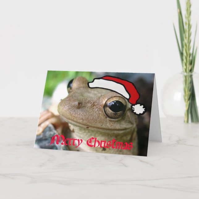 Merry Christmas Froggy Holiday Card (Front)