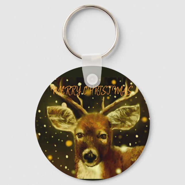 Merry Christmas From A Deer Key Ring (Front)