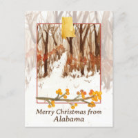 Merry Christmas from Alabama Trees Winter Snow