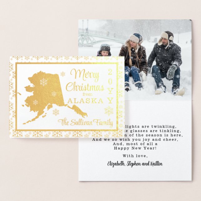 Merry Christmas from Alaska State | Photo Foil Card (Display)