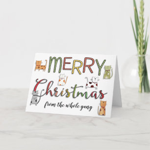 Merry Christmas from All Group Holiday Cats Card