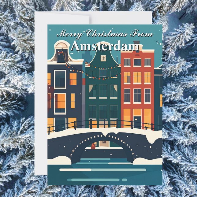 Merry Christmas from Amsterdam Canal Houses Holiday Card (Merry Christmas from Amsterdam Canal Houses Holiday Card
)