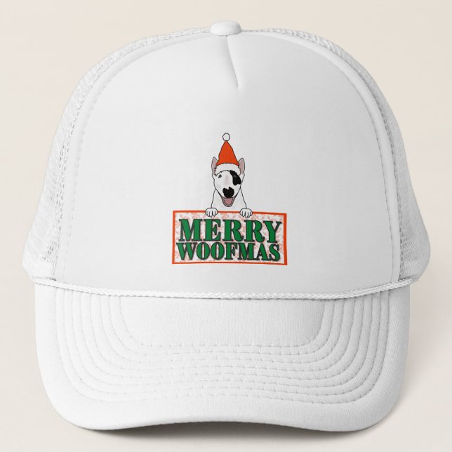 Merry Christmas from an adorable dog! Trucker Hat (Front)