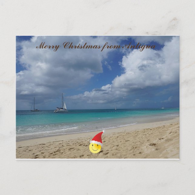 Merry Christmas from Antigua Holiday Postcard (Front)