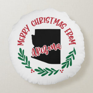 Merry Christmas From Arizona Red Green Round Cushion
