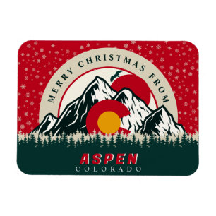 Merry Christmas From Aspen Colorado Souvenirs Magnet