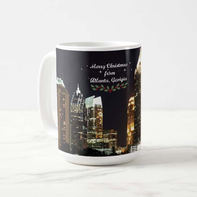 Merry Christmas from Atlanta, Georgia Coffee Mug (Front Left)