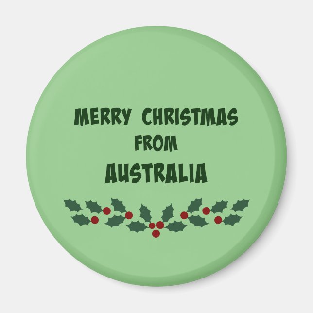 Merry Christmas from Australia Magnet (Front)