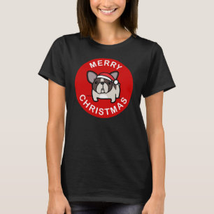 Merry Christmas from Brindle Pied Santa - Red T-Shirt