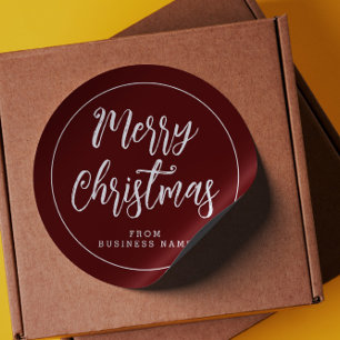Merry Christmas From Business Name Sticker