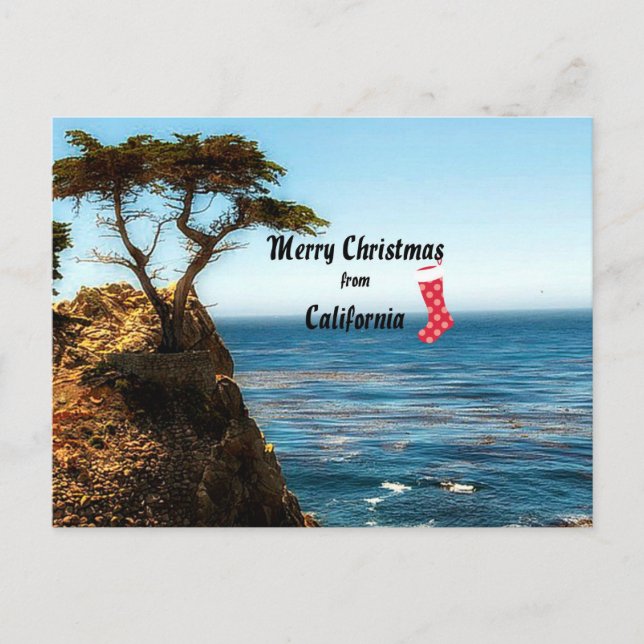 Merry Christmas from California Holiday Postcard (Front)
