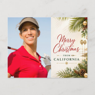 Merry Christmas from California Holiday Postcard