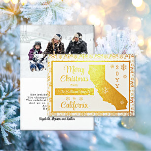 Merry Christmas from California State   Photo  Foil Card