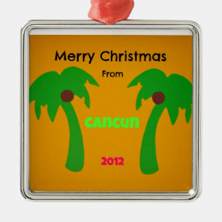 Merry Christmas from Cancun 2012 Metal Tree Decoration