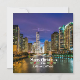Merry Christmas from Chicago, IL Holiday Card