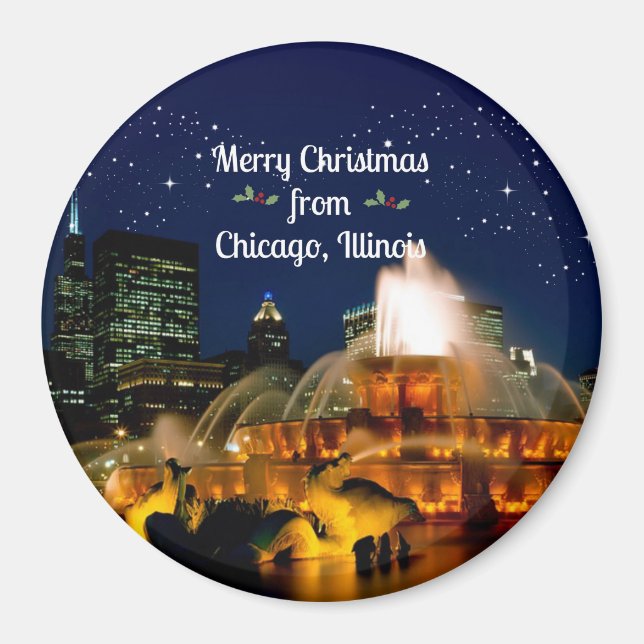 Merry Christmas from Chicago,  Magnet (Front)