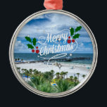 Merry Christmas from Clearwater Beach Metal Tree Decoration<br><div class="desc">Merry Christmas from Clearwater Beach,  Florida</div>