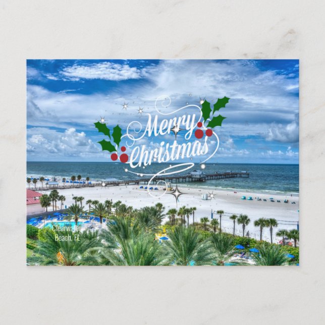 Merry Christmas from Clearwater Beach Postcard (Front)