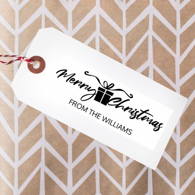 Merry Christmas from (custom) Family,  Rubber Stamp (Creator Uploaded)